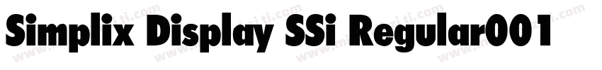 Simplix Display SSi Regular001001字体转换